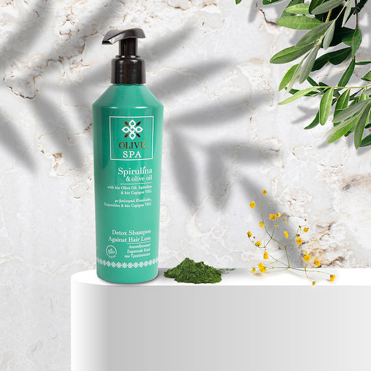 OliveSpa Spirulina & Olive Oil Σαμπουάν κατά της Τριχόπτωσης για Όλους τους Τύπους Μαλλιών 250ml