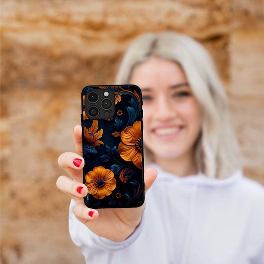 Husă Sonique Seria 3D Flori pentru OnePlus 13 5G Portocaliu 01