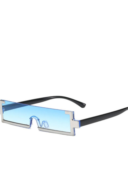 SeeVision 50042 Γυναικεία Γυαλιά Ηλίου με Ασημί Μεταλλικό Σκελετό και Μπλε Φακό 4K90137-2501-50042-BLUE