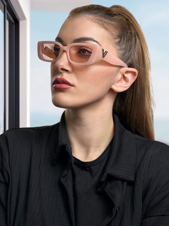 SeeVision Γυναικεία Γυαλιά Ηλίου με Ροζ Κοκκάλινο Σκελετό και Ροζ Φακό 4K-01-50053-PINK