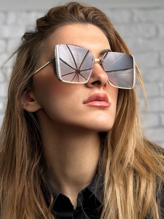 SeeVision Women's Sunglasses with Gold Metal Frame 50033-POURO