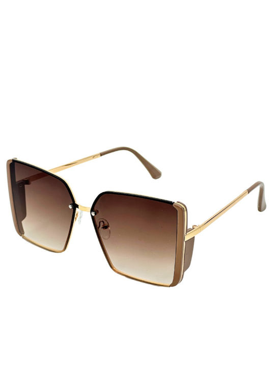 SeeVision Women's Sunglasses with Gold Metal Frame 50033-POURO
