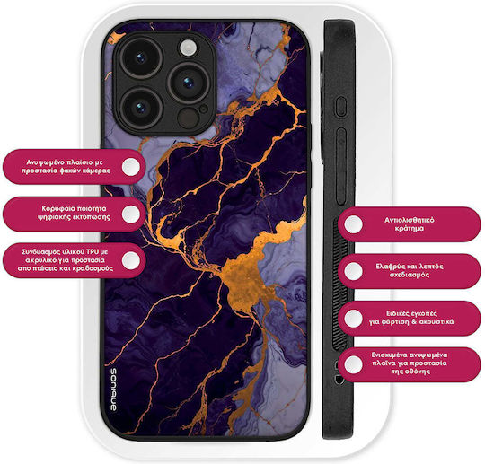 Sonique Marble Serie Hülle Vivo Y01 4G Lila