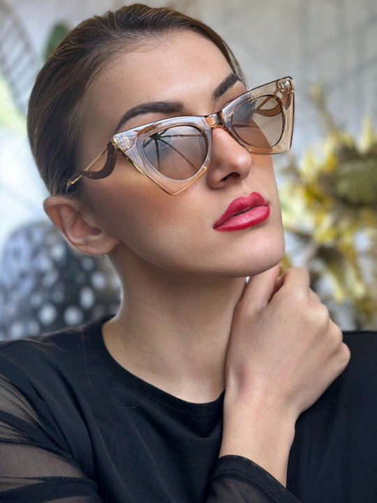SeeVision 50026 Γυναικεία Γυαλιά Ηλίου με Μπεζ Σκελετό και Μπεζ Φακό 4K-01-50026-BEIGE