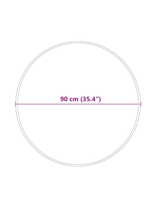 vidaXL Rutschfest Teppich Außenbereich Rund Synthetisch,Polyester/Cotton/Leather Cream