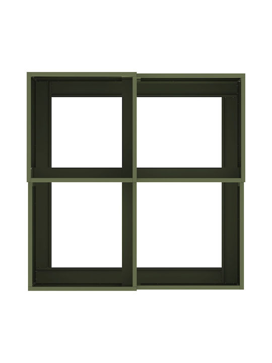 vidaXL Grădină Ghiveci Metal Olive Color 80x80x48cm.