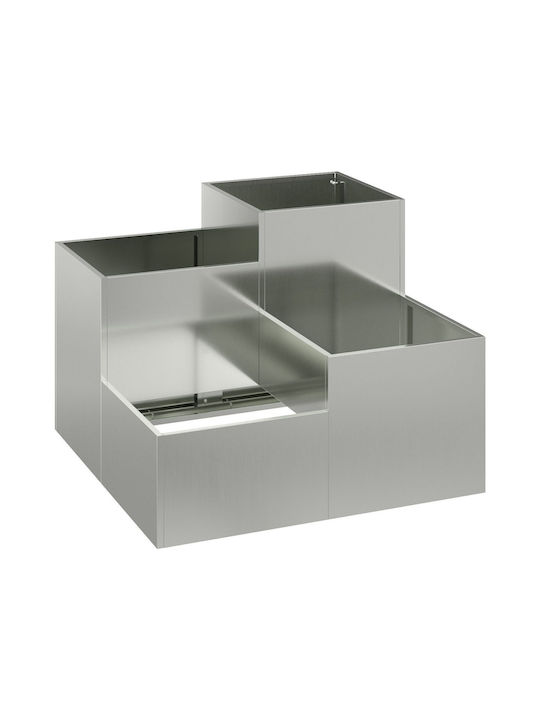 vidaXL Garden Pot Metallic 80x80x60cm.