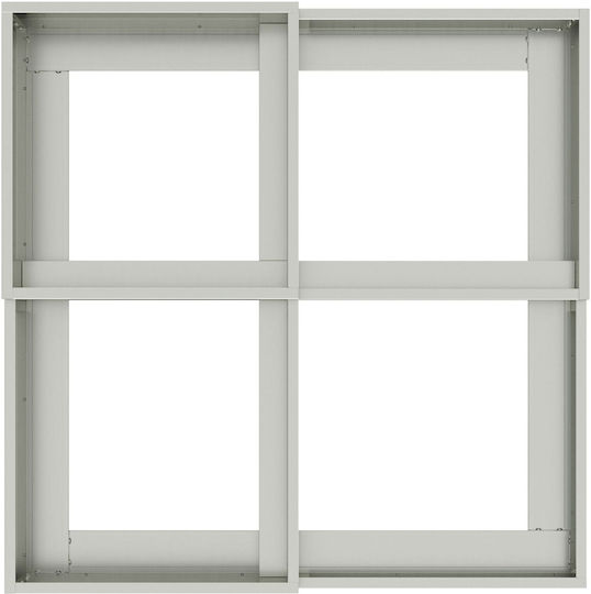 vidaXL Γλάστρα Μεταλλική Μπρούτζινη 80x80x60εκ.