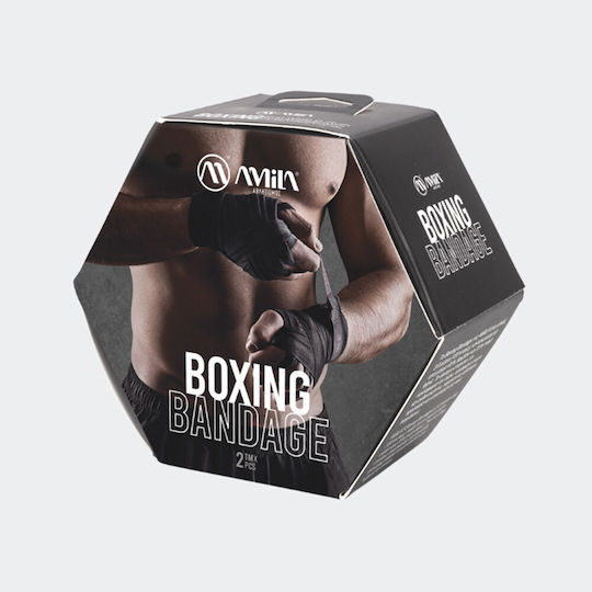 Amila Boxing Hand Wrap 4.5m Black 32003 Black
