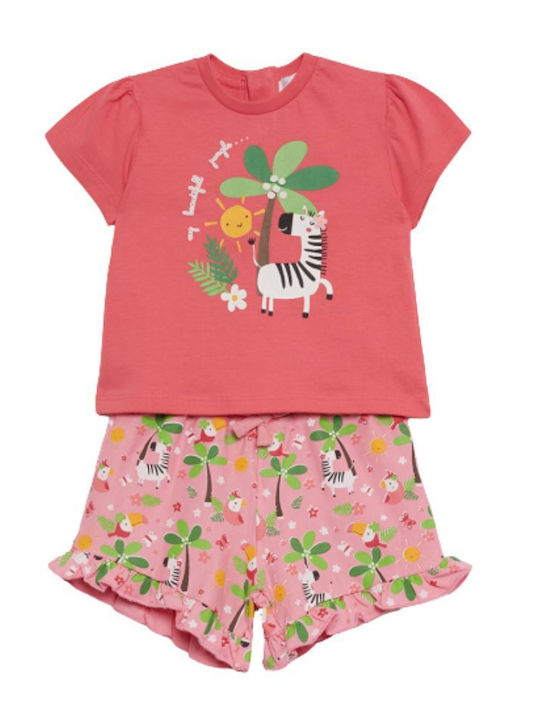 Kids' Set with Shorts Summer 2pcs Pink