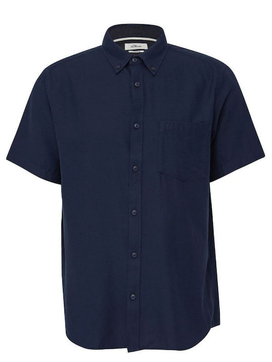 Kurzärmelig Damen Hemd Navy