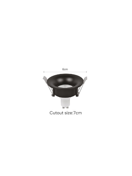 Inlight Metalic Spot Încorporat cu Soclu GU10 Alb 1buc Inlight Metalic Spot Încorporat cu Soclu GU10 Alb 1buc