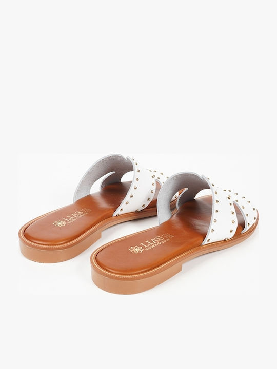 Women's Flat Sandals in White Color