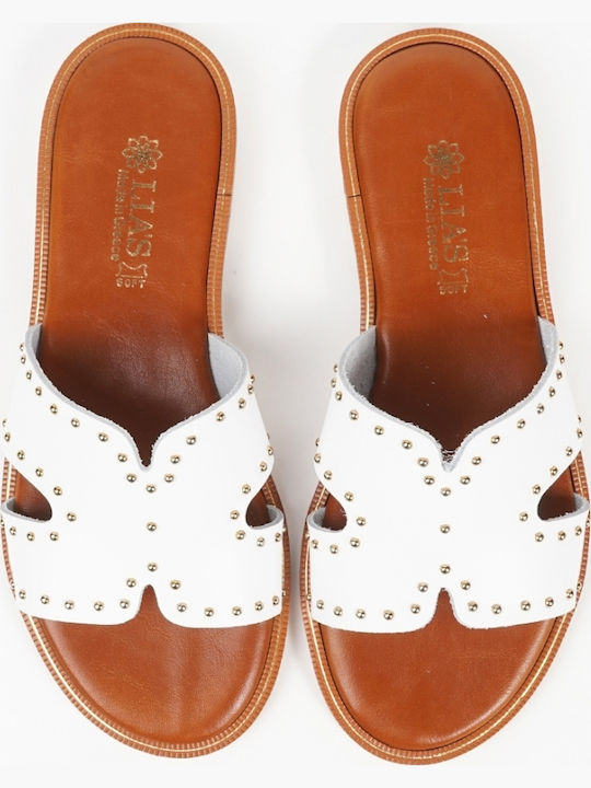 Women's Flat Sandals in White Color