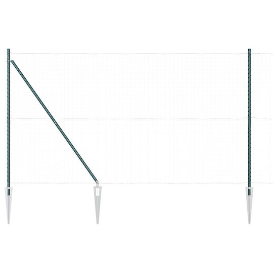 vidaXL Draht für Gartenzaun aus Stahl 3.2x3.2cm 26Stück Green