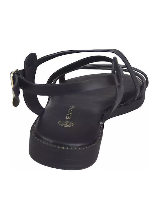 Women's Flat Sandals in Black Color