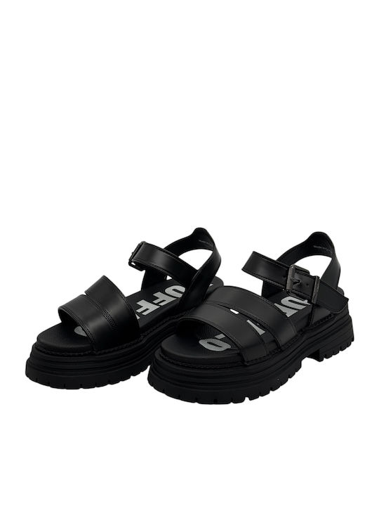 Γυναικεία Σανδάλια Flatforms Μαύρα