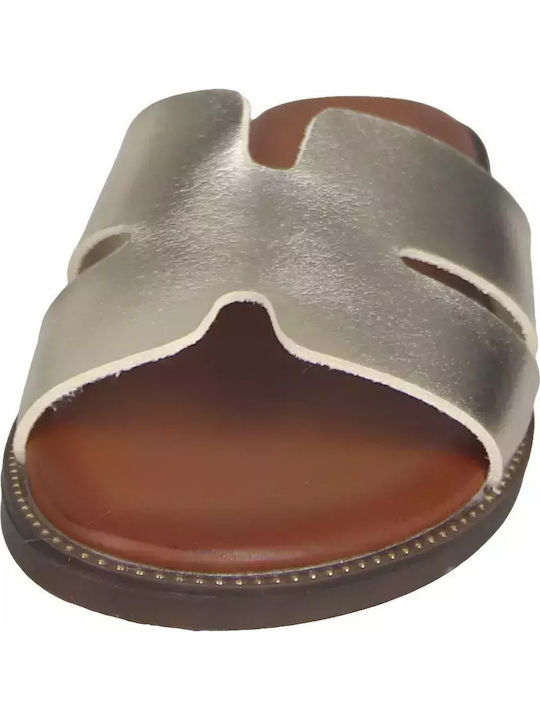 Flache Sandalen für Damen in Gold Farbe
