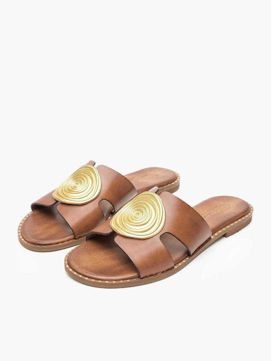 Sandale Casual Damă din Piele Tabac