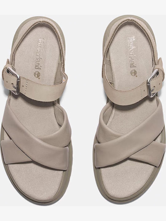 London Vibe Leather Sandals Green