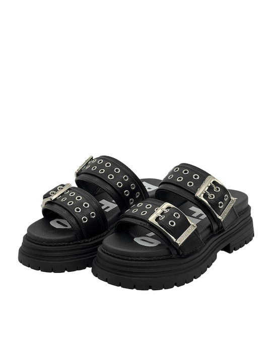 Women's Flat Sandals in Black Color