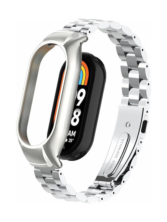 Brățară Metalică Pentru Xiaomi Mi Band 9 Curea Smart Watch – Argintiu Brățară Metalică Pentru Xiaomi Mi Band 9 Curea Smart Watch – Argintiu