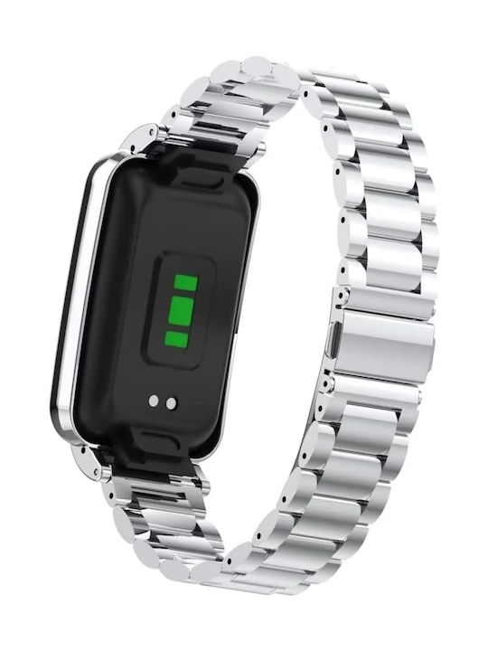 Brățară Metalică Pentru Xiaomi Smart Band 9 Active Redmi Smart Band 3 Curea Smart Watch Band Argintiu