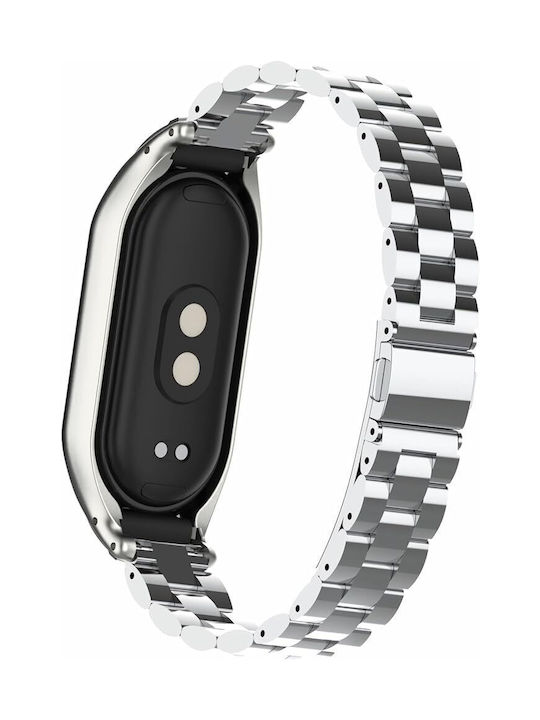 Brățară Metalică Pentru Xiaomi Mi Band 9 Curea Smart Watch – Argintiu