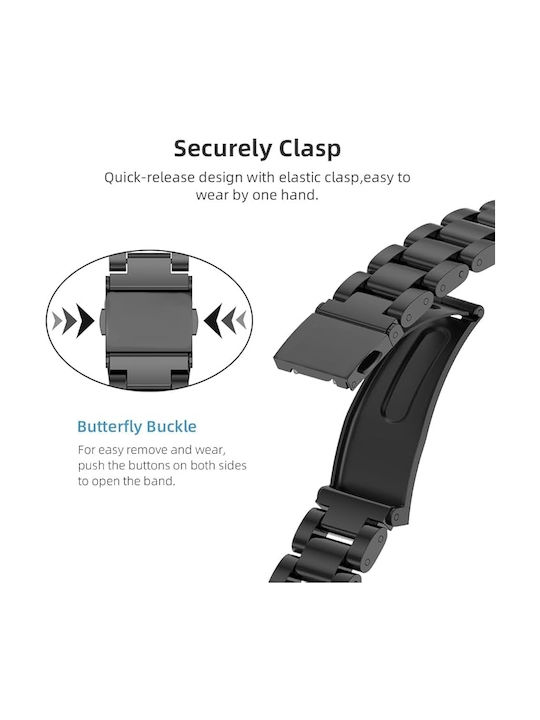 Brățară Metalică Pentru Xiaomi Smart Band 9 Active Redmi Smart Band 3 Curea Smart Watch Band Negru
