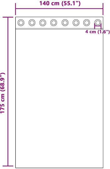 vidaXL Set of Green Blackout Curtains for Window with Grommets 140x175cm