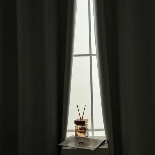 Beauty Home Κουρτίνα Συσκότισης με Τρουκς Soft Art 8391 Εκρού 140x270εκ.