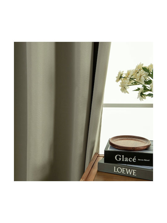 Beauty Home Blackout Curtain with Grommets Soft Art 8391 Beige 140x270cm