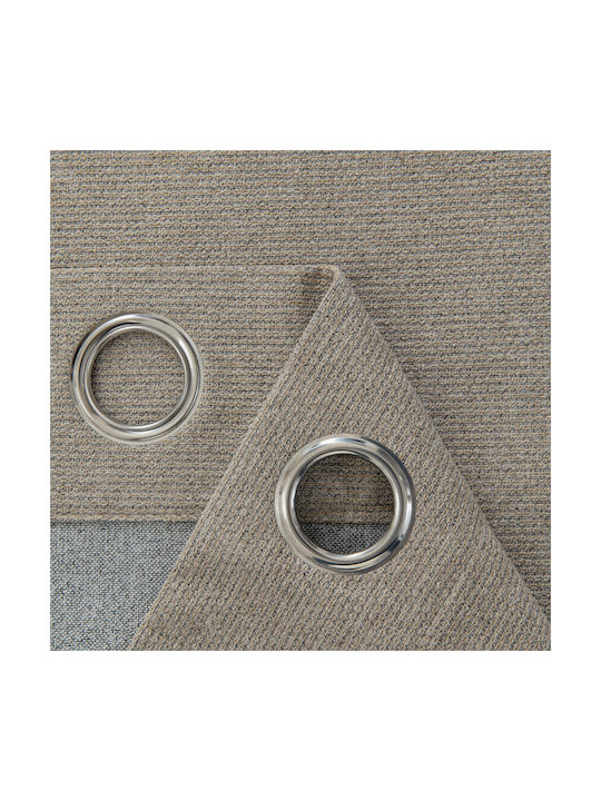 Beauty Home Blackout Curtain With Grommets Elite Art 8392 Beige 140x270cm