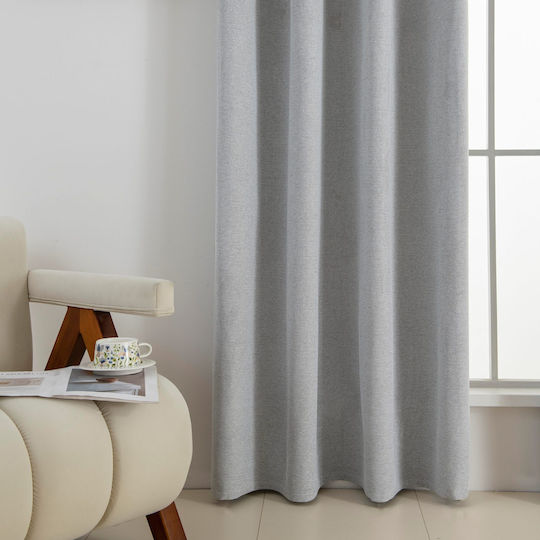 Beauty Home Blackout Curtain With Grommets Elite Art 8392 Gray 140x270cm