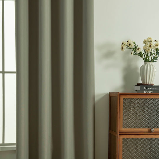Beauty Home Curtain with Grommets Soft Art 8391 Beige 140x270cm