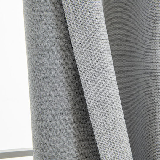 Beauty Home Blackout Curtain With Grommets Elite Art 8392 Gray 140x270cm