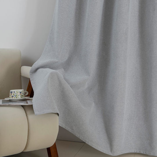 Beauty Home Blackout Curtain With Grommets Elite Art 8392 Gray 140x270cm