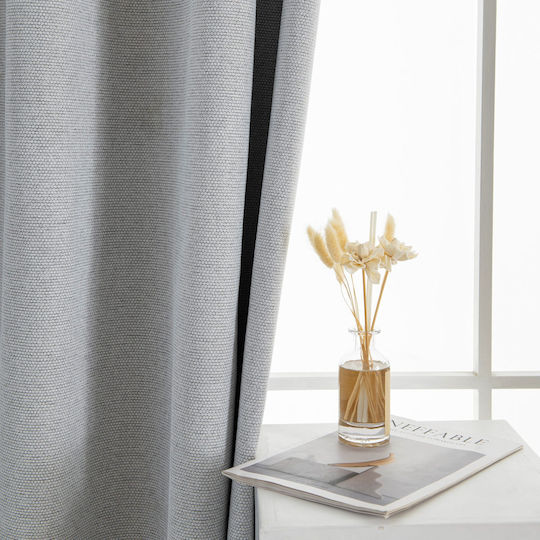 Beauty Home Blackout Curtain With Grommets Elite Art 8392 Gray 140x270cm