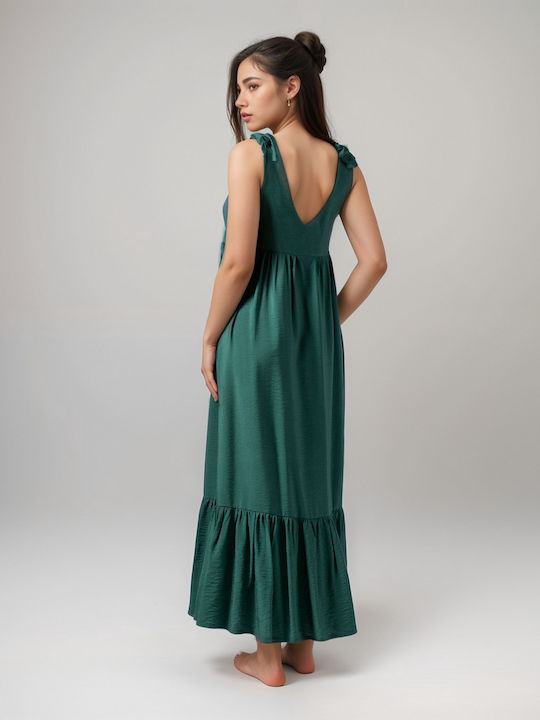 Summer Maxi Dress with Ruffles Mint