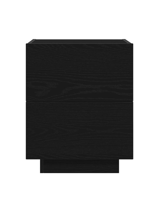 Noptiere din Lemn Masiv Black oak 2buc 45x40x55cm