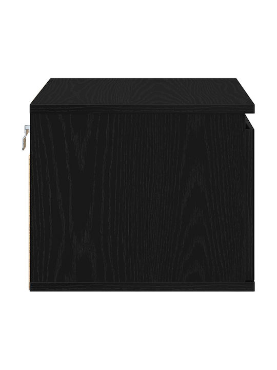 Κομοδίνο Ξύλινο Μαύρη δρυς 50x36x30cm