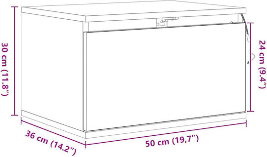 Комод Дървен Дъб Artisan 50x36x30см
