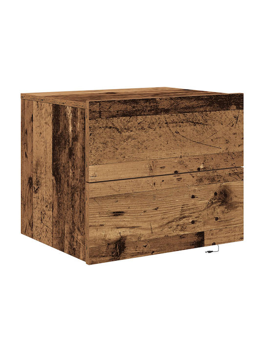 Κομοδίνο Ξύλινο Παλιό ξύλο 50x39x41cm