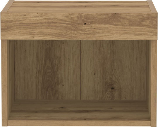 Wooden Bedside Tables Brown Oak 2 Pieces 40x30x30cm