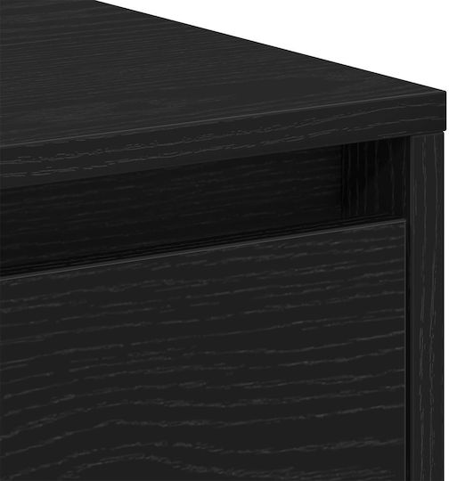 Κομοδίνο Ξύλινο Μαύρη δρυς 45x34x44.5cm