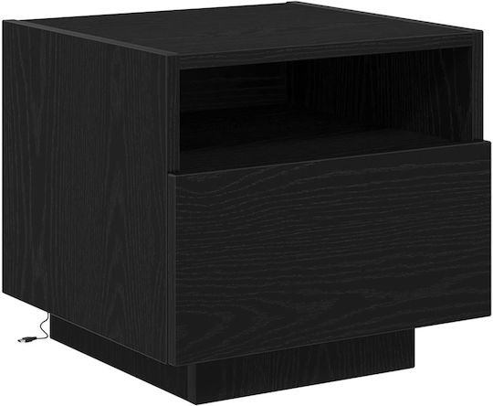 Wooden Bedside Tables Black Oak 2 Pieces 40x39x37cm