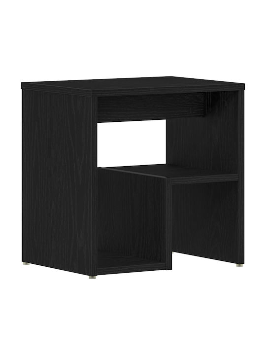 Κομοδίνα Ξύλινα Μαύρη δρυς 2τμχ 40x30x40cm