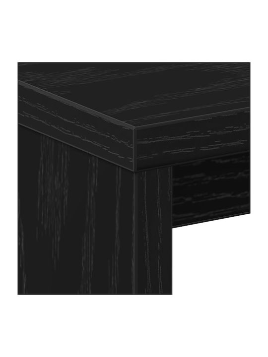 Κομοδίνα Ξύλινα Μαύρη δρυς 2τμχ 40x30x40cm