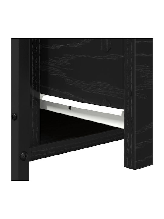 Комод Дървен с Метални Крака Black oak 34x35.5x70см