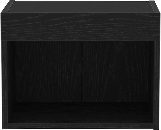 Wooden Bedside Tables Black Oak 2 Pieces 40x30x30cm